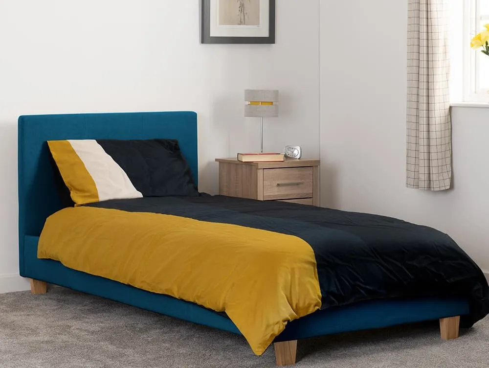 Seconique Seconique Prado 3ft Single Petrol Blue Fabric Bed Frame