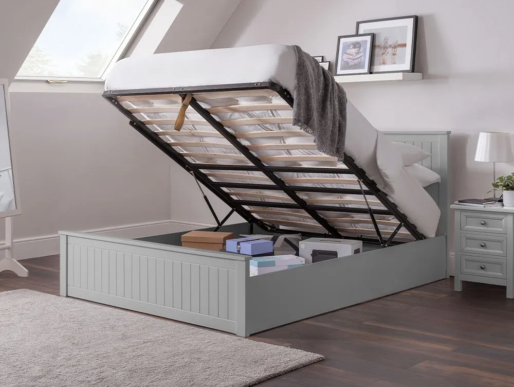 Julian Bowen Julian Bowen Maine Dove Grey Wooden Ottoman Bed Frame