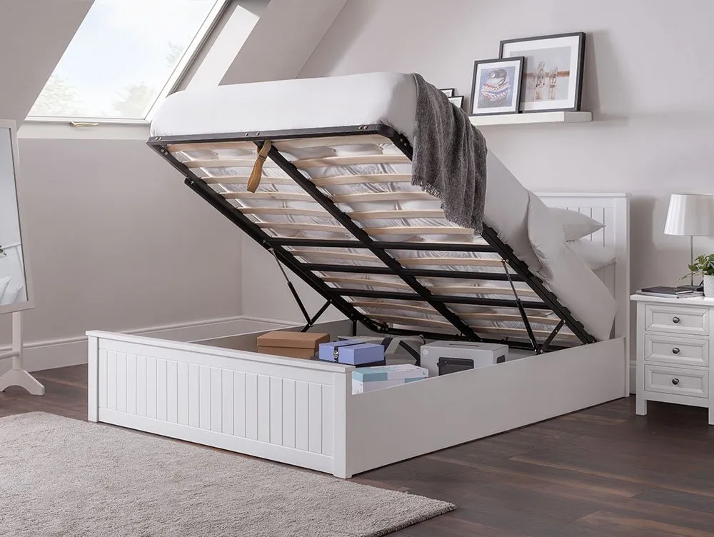 Julian Bowen Julian Bowen Maine Surf White Wooden Ottoman Bed Frame