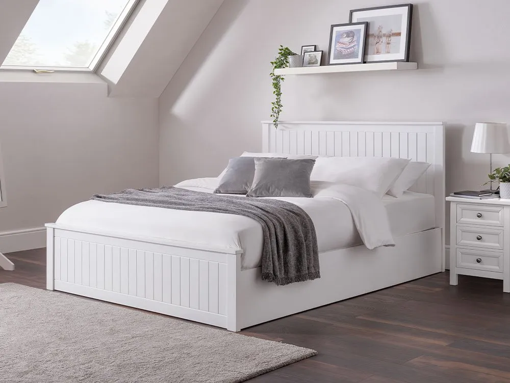 Julian Bowen Julian Bowen Maine Surf White Wooden Ottoman Bed Frame