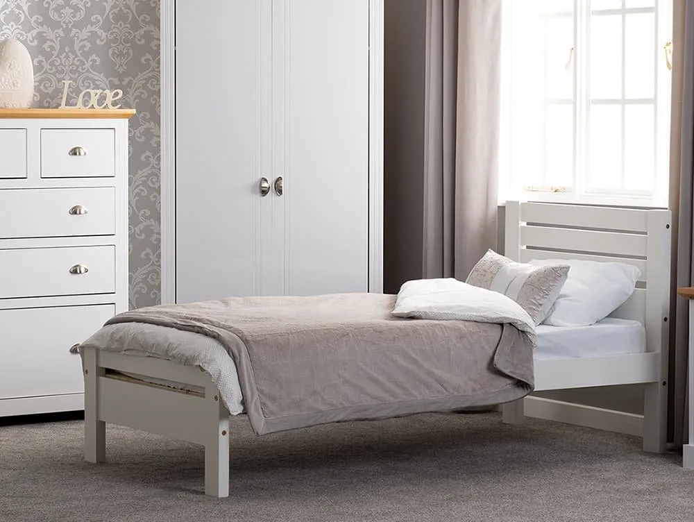 Seconique Seconique Toledo 3ft Single White Wooden Bed Frame