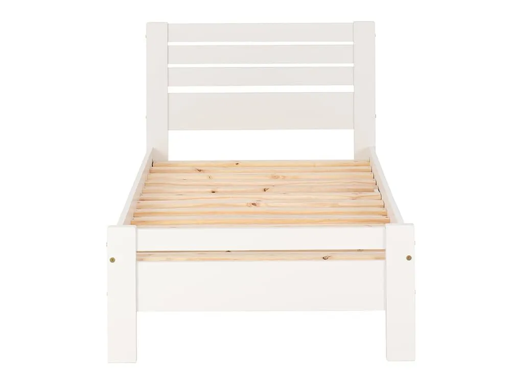 Seconique Seconique Toledo 3ft Single White Wooden Bed Frame