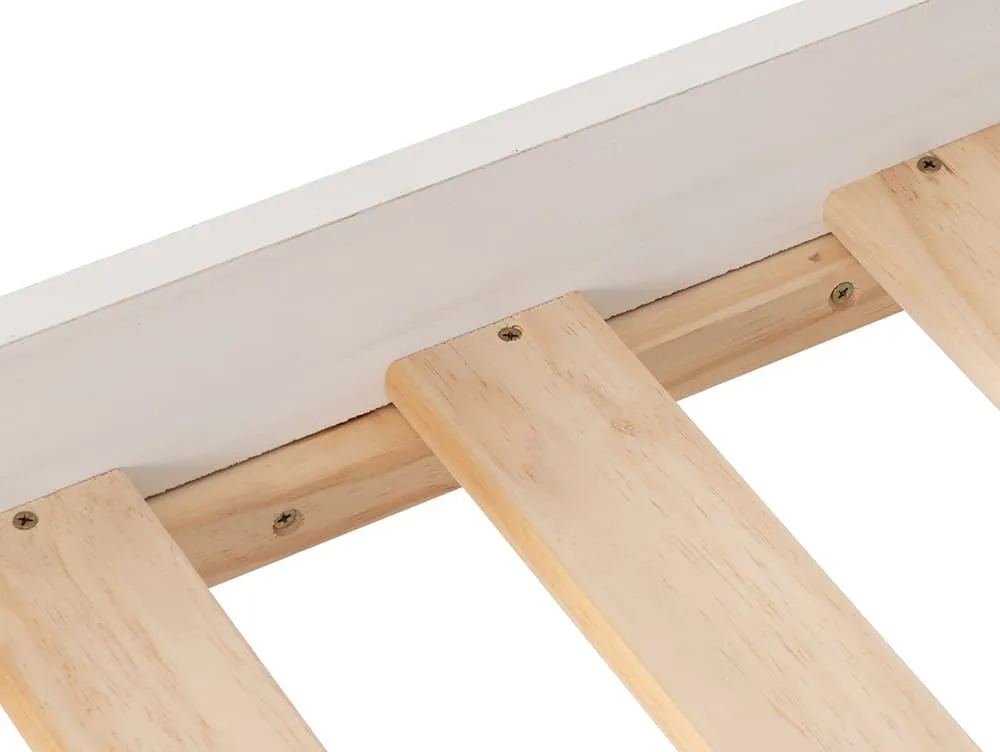 Seconique Seconique Toledo 3ft Single White Wooden Bed Frame