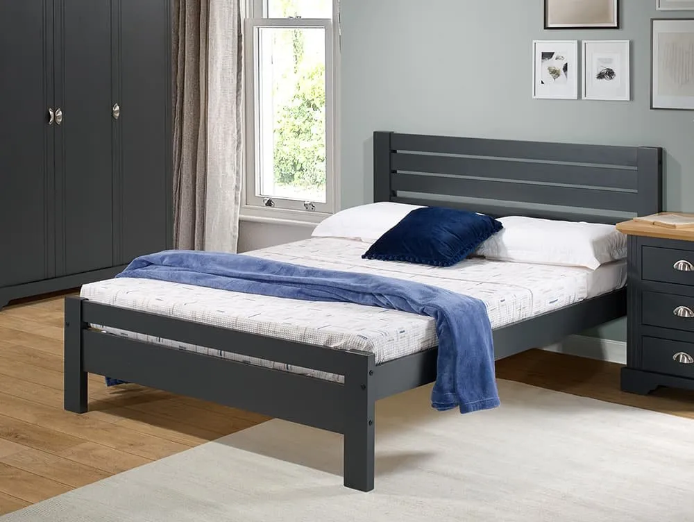 Seconique Seconique Toledo 4ft6 Double Grey Wooden Bed Frame