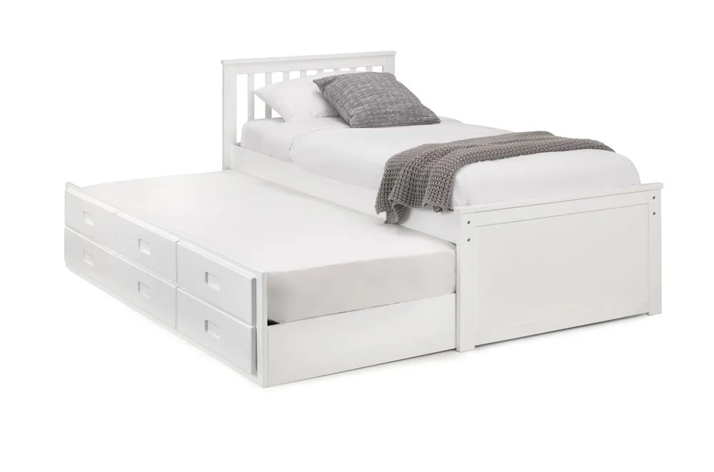 Julian Bowen Julian Bowen Maisie Surf White Wooden Guest Bed Frame