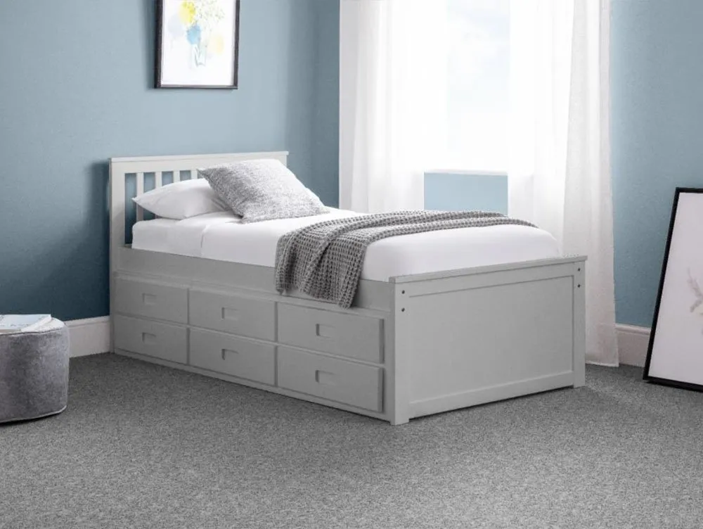 Julian Bowen Julian Bowen Maisie Light Grey Wooden Guest Bed Frame