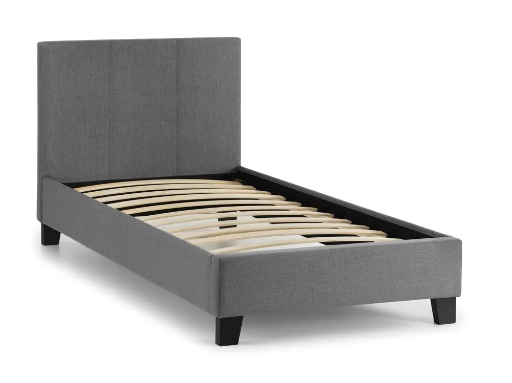 Julian Bowen Julian Bowen Rialto Grey Linen Fabric Bed Frame
