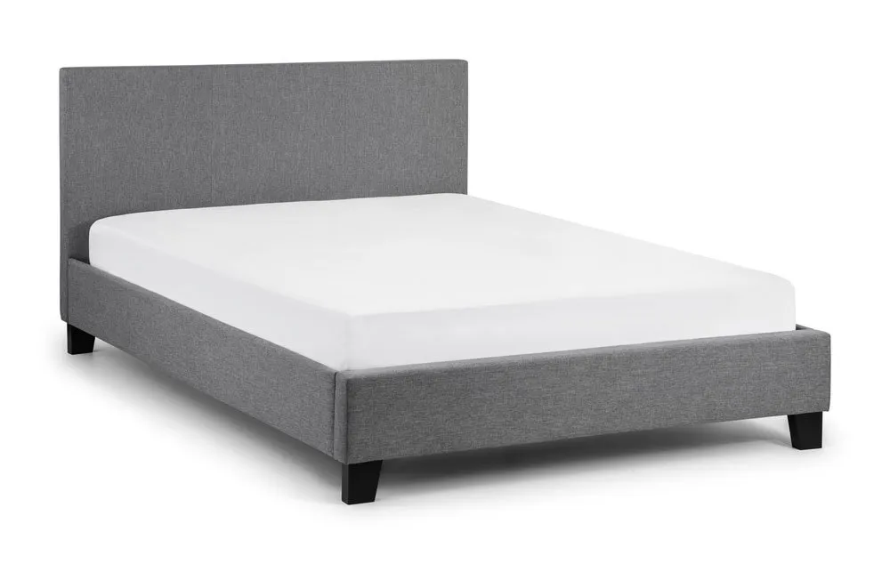 Julian Bowen Julian Bowen Rialto Grey Linen Fabric Bed Frame