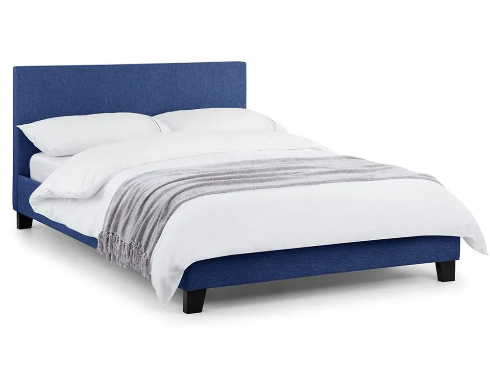 Julian Bowen Julian Bowen Rialto Dark Blue Linen Fabric Bed Frame
