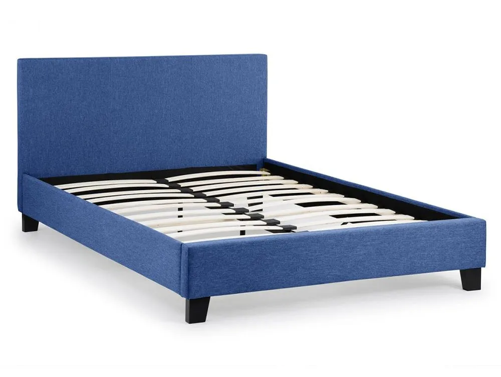 Julian Bowen Julian Bowen Rialto Dark Blue Linen Fabric Bed Frame