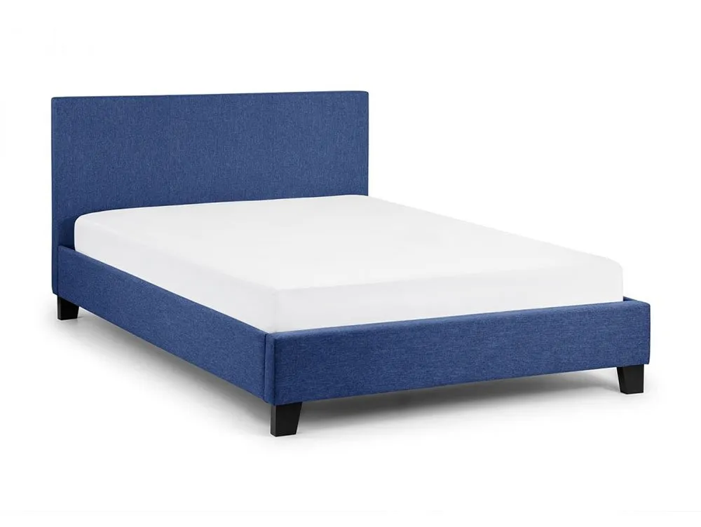 Julian Bowen Julian Bowen Rialto Dark Blue Linen Fabric Bed Frame