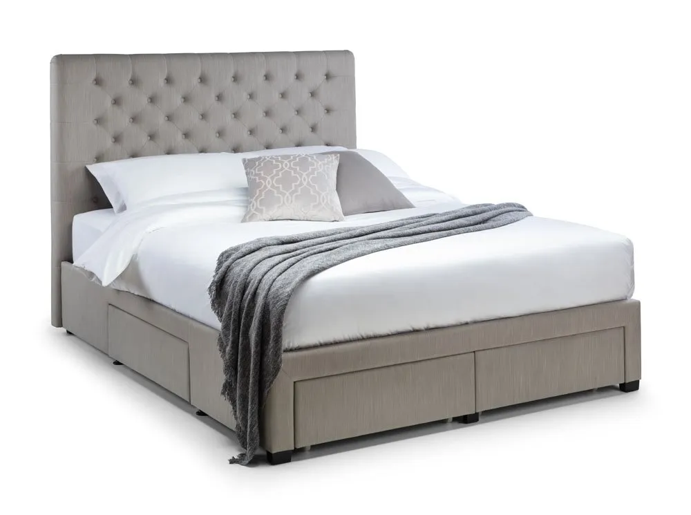 Julian Bowen Julian Bowen Wilton Grey Fabric 4 Drawer Storage Bed Frame