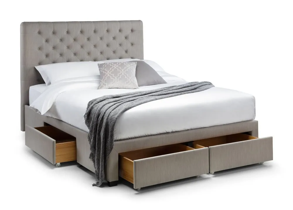 Julian Bowen Julian Bowen Wilton Grey Fabric 4 Drawer Storage Bed Frame