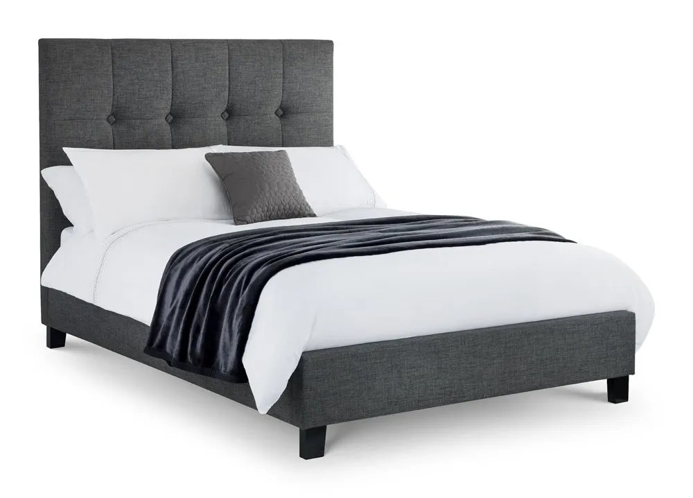 King size linen bed frame discount