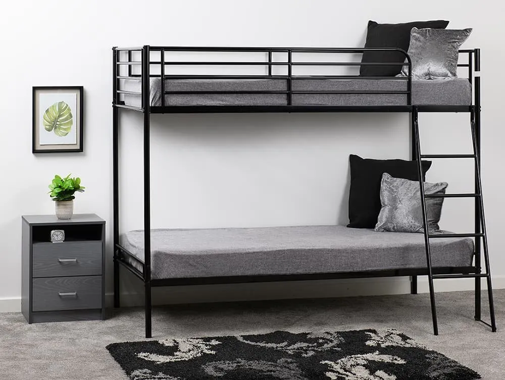 Seconique Seconique Brandon Black Metal Bunk Bed Frame