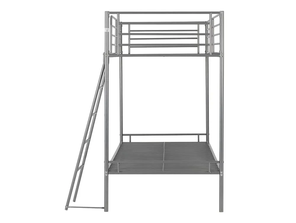 Seconique Seconique Brandon 3ft Silver Metal Bunk Bed Frame