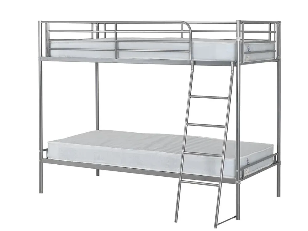 Seconique Seconique Brandon Silver Metal Bunk Bed Frame