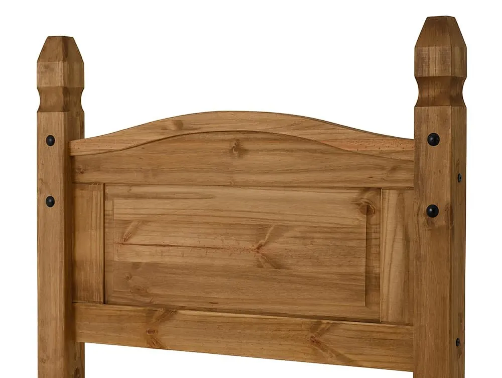 Seconique Seconique Corona 3ft Single Wax Pine Wooden Bed Frame (High Footend)