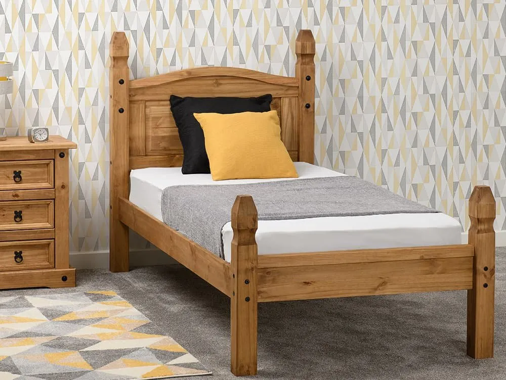 Seconique Seconique Corona 3ft Single Wax Pine Wooden Bed Frame (Low Footend)