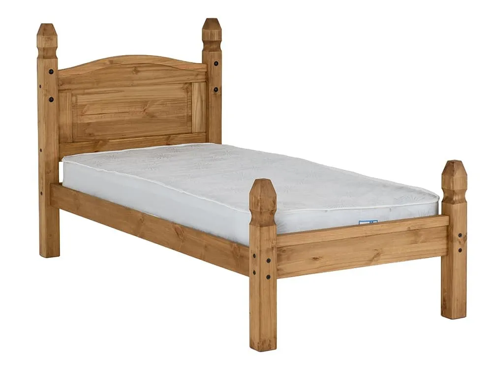 Seconique Seconique Corona 3ft Single Wax Pine Wooden Bed Frame (Low Footend)