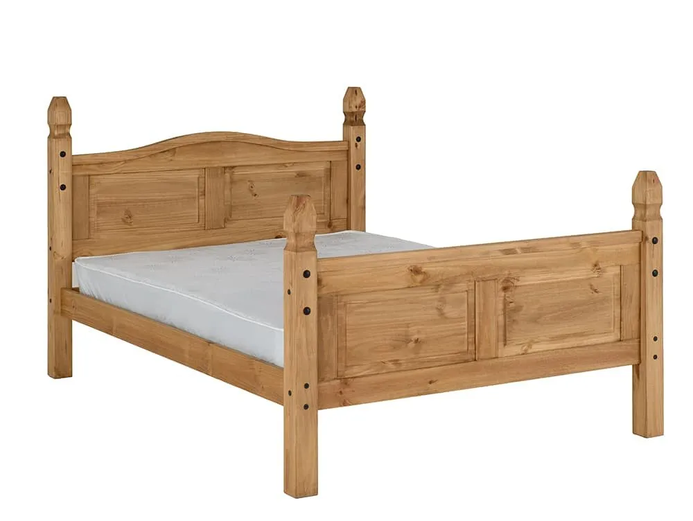 Seconique Seconique Corona Wax Pine Wooden Bed Frame (High Footend)