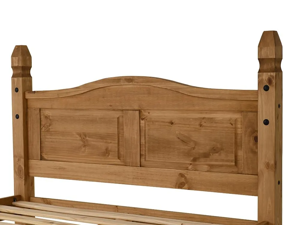 Seconique Seconique Corona Wax Pine Wooden Bed Frame (High Footend)