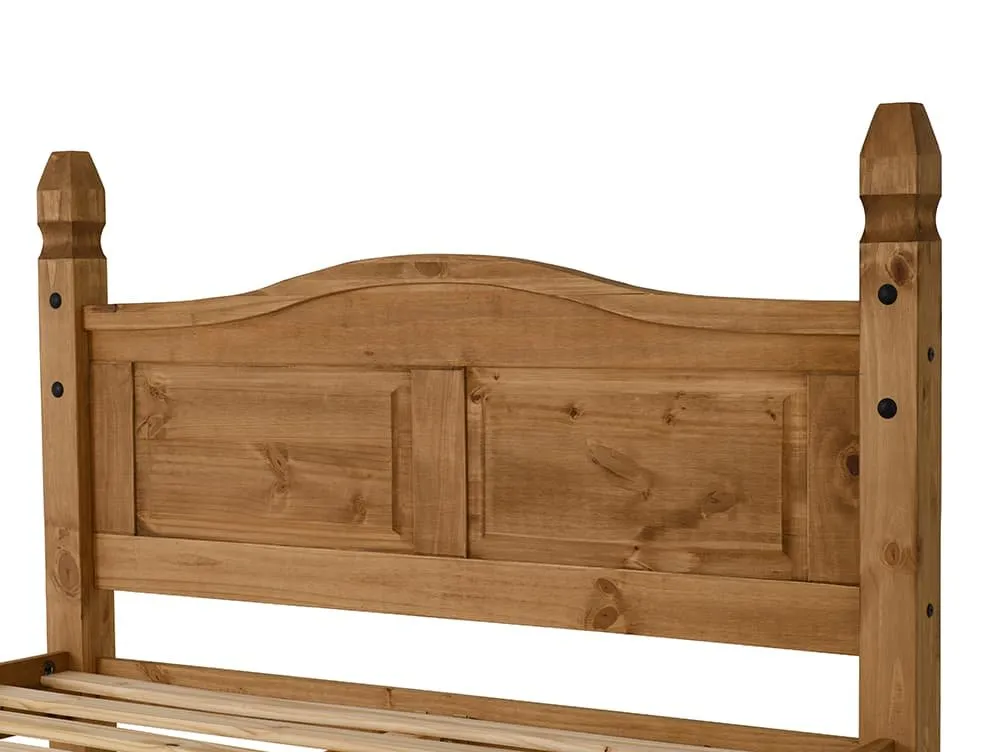 Seconique Seconique Corona 5ft King Size Wax Pine Wooden Bed Frame (High Footend)