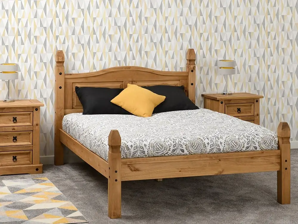 Seconique Seconique Corona Wax Pine Wooden Bed Frame (Low Footend)
