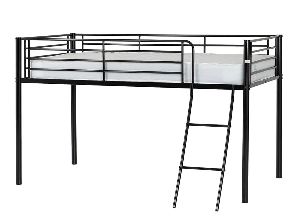 Seconique Seconique Kora 3ft Single Black Metal Mid Sleeper Bed Frame