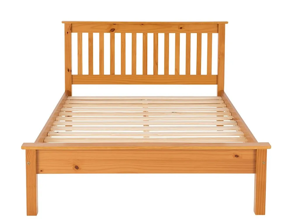 Seconique Seconique Monaco 4ft6 Double Antique Pine Wooden Bed Frame (Low Footened)