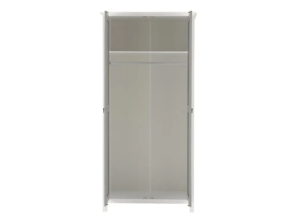 Seconique Seconique Vermont Grey and White 2 Door Double Wardrobe