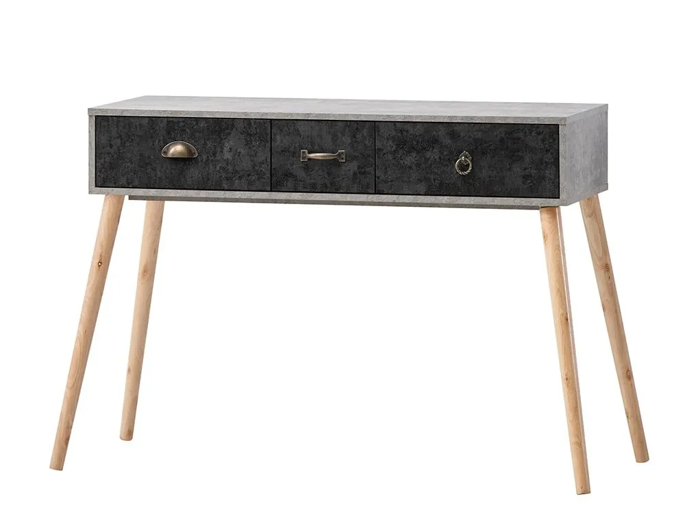 Seconique Seconique Nordic Concrete Effect 3 Drawer Console Table