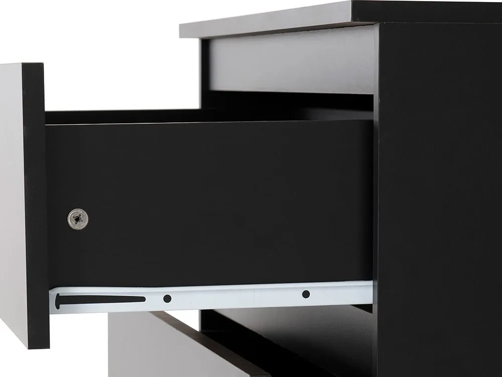 Seconique Seconique Malvern Black 4 Drawer Chest of Drawers