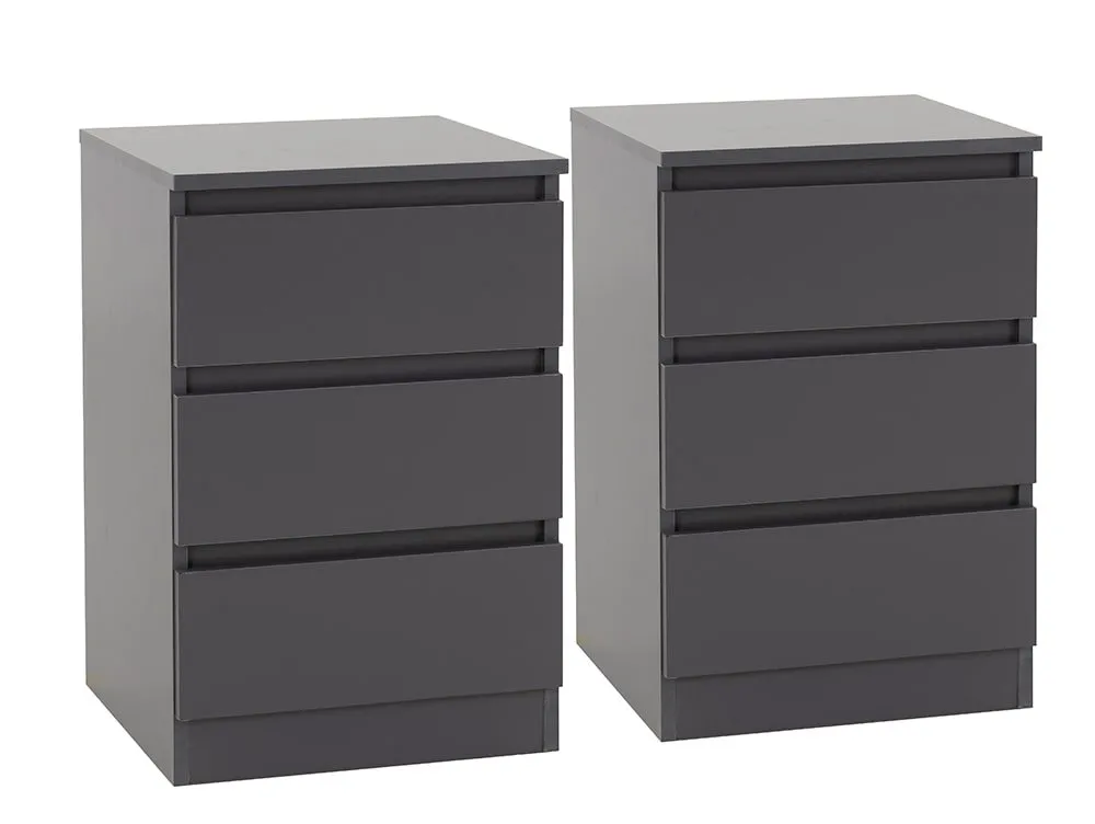 Seconique Seconique Malvern Grey 4 Piece Bedroom Furniture Package