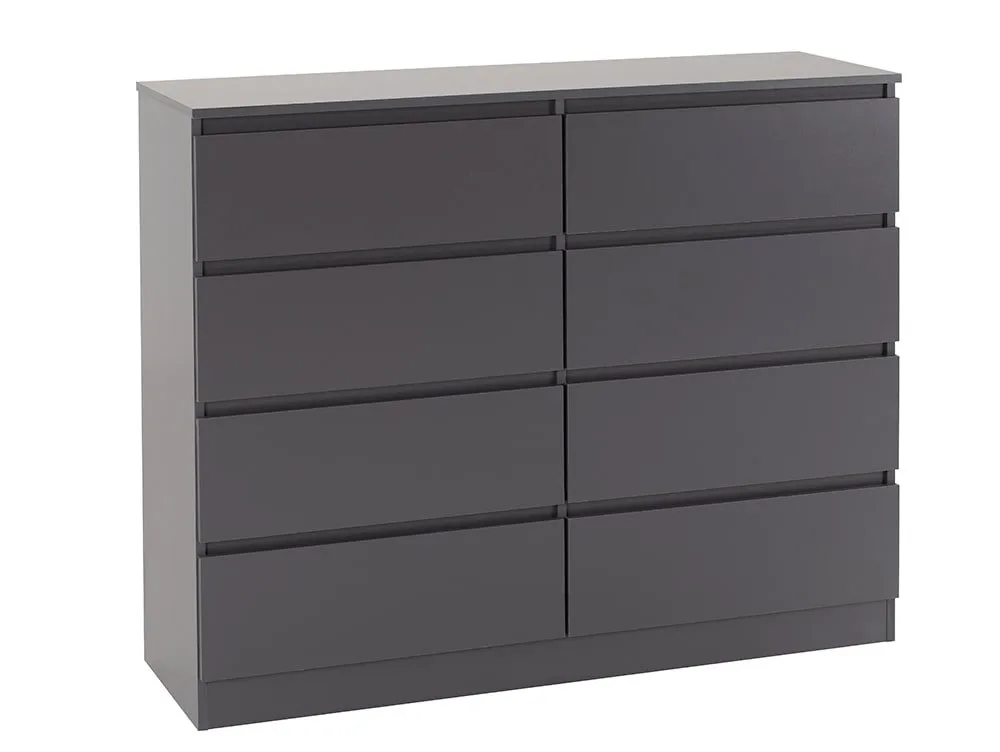 Seconique Seconique Malvern Grey 4+4 Drawer Chest of Drawers