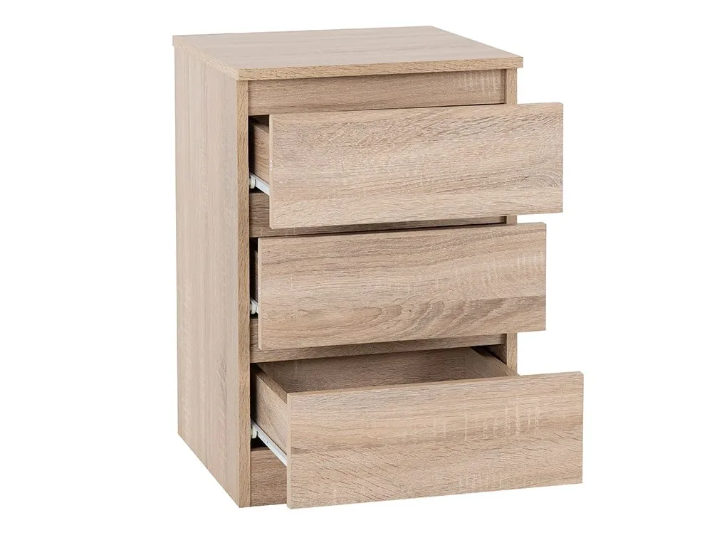 Seconique Seconique Malvern Sonoma Oak 3 Piece Bedroom Furniture Package