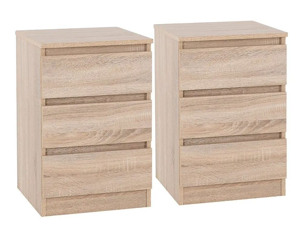 Seconique Seconique Malvern Sonoma Oak 4 Piece Bedroom Furniture Package