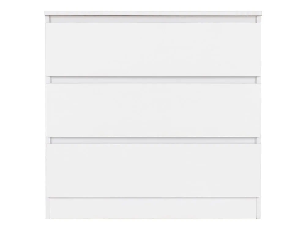 Seconique Seconique Malvern White 3 Drawer Low Chest of Drawers