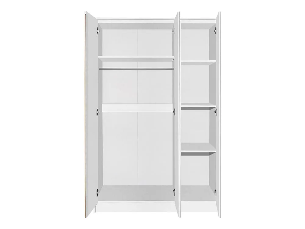 Seconique Seconique Malvern White 3 Door Triple Wardrobe