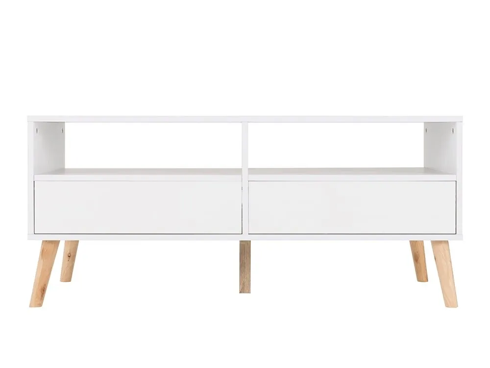 Seconique Seconique Nordic White and Oak 2 Drawer Coffee Table