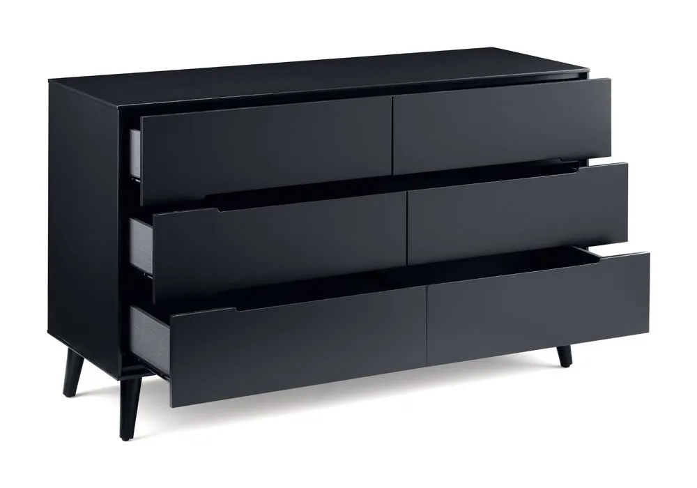 Julian Bowen Julian Bowen Alicia Anthracite 6 Drawer Chest of Drawers