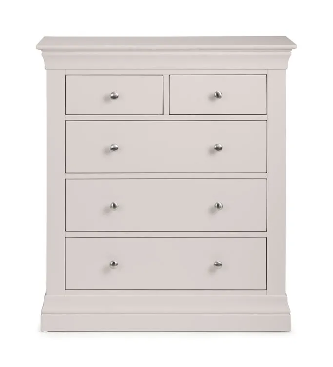 Julian Bowen Julian Bowen Clermont 3+2 Light Grey Chest of Drawers