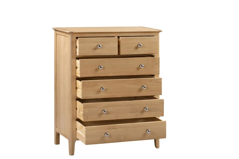 Julian Bowen Julian Bowen Cotswold Oak 4+2 Chest of Drawers