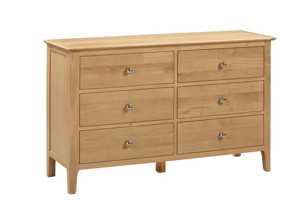 Julian Bowen Julian Bowen Cotswold Oak 6 Drawer Chest of Drawers