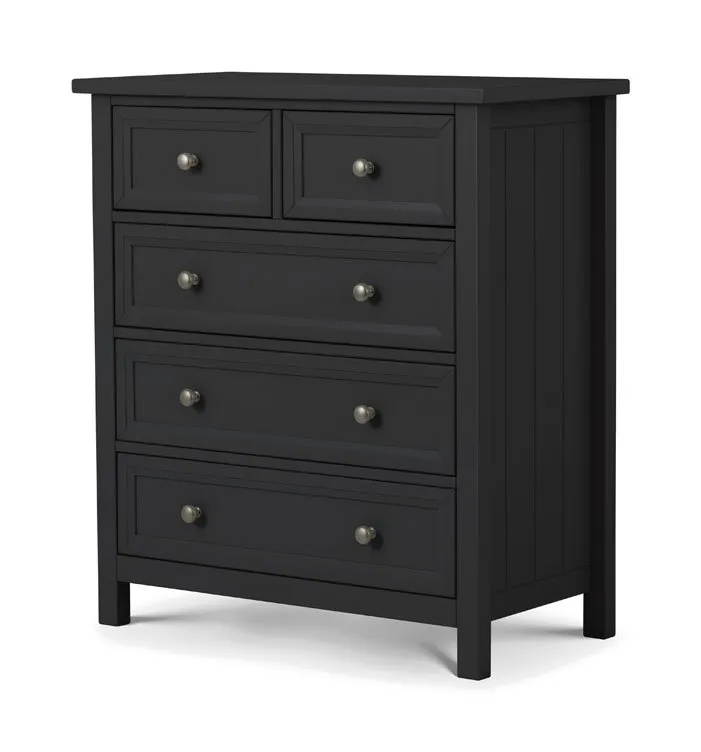 Julian Bowen Julian Bowen Maine Anthracite 3+2 Chest of Drawers