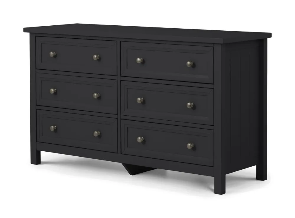 Julian Bowen Julian Bowen Maine Anthracite 6 Drawer Chest of Drawers