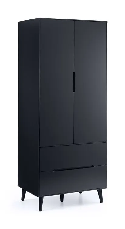 Julian Bowen Julian Bowen Alicia Anthracite 2 Door 2 Drawer Wardrobe