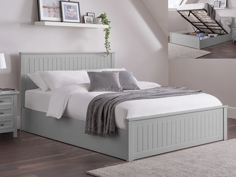 Julian Bowen Julian Bowen Maine Dove Grey Wooden Ottoman Bed Frame