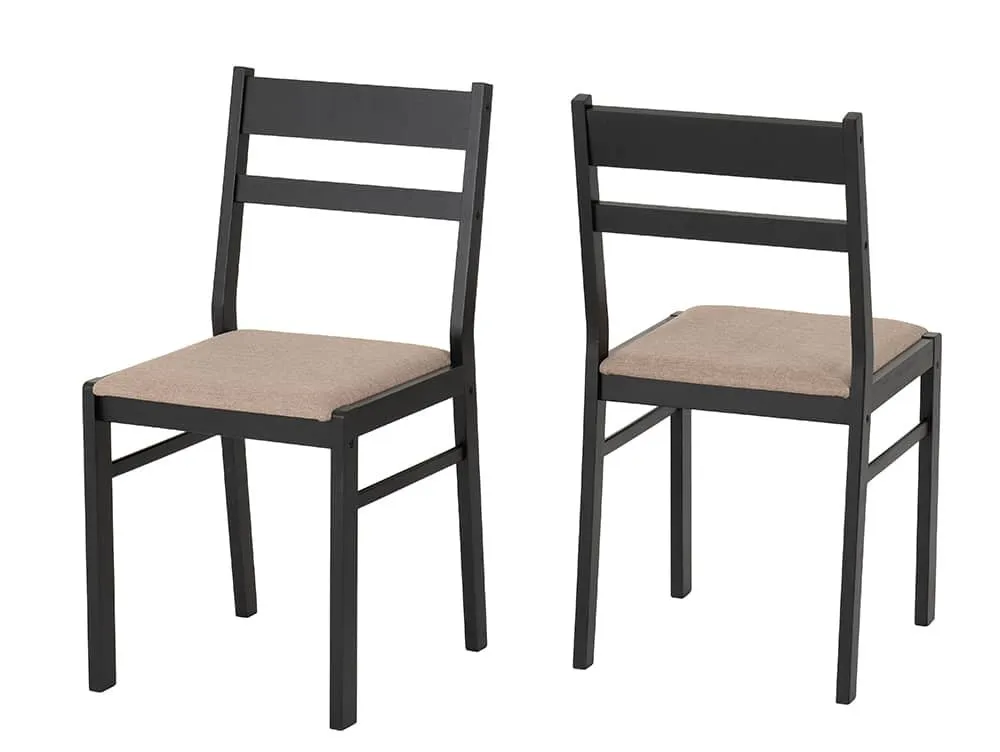 Seconique Seconique Radley Black and Oak Dining Table and 4 Chairs