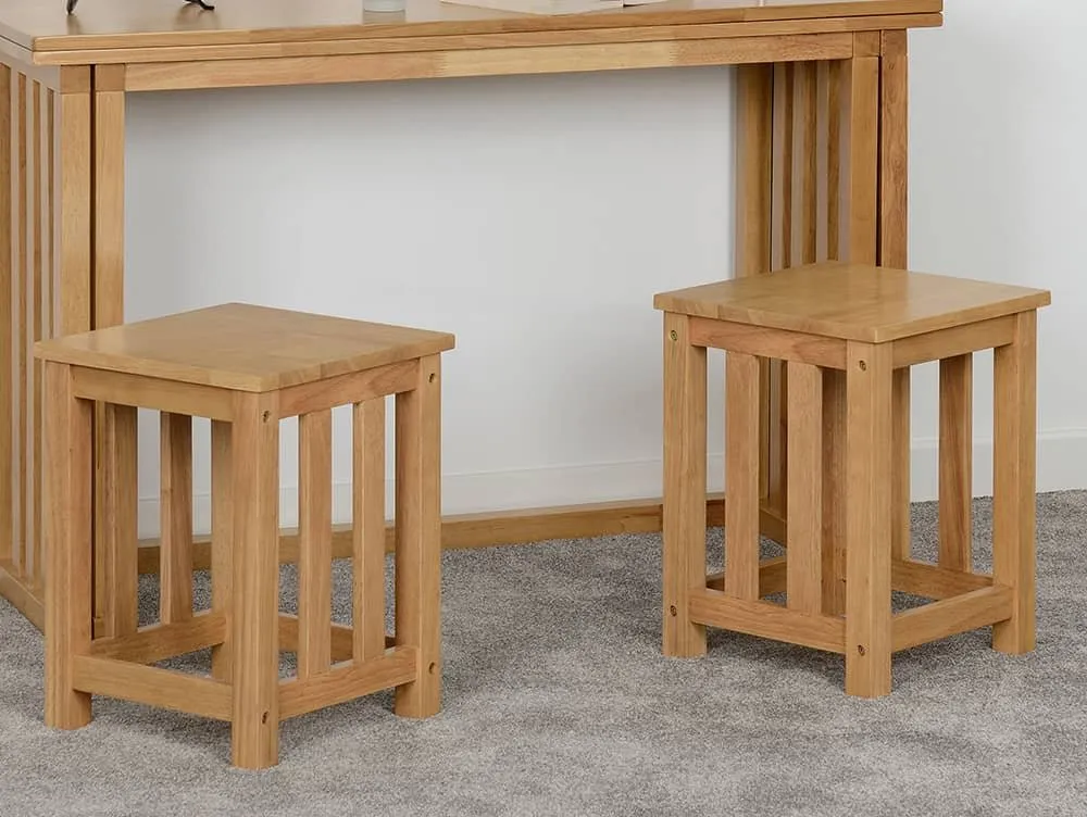 Seconique Seconique Richmond Oak Set of 2 Dining Table Stools